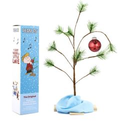 PRODUCTWORKS 24-Inch Peanuts Charlie Brown Musical Christmas Tree with Linus Blanket *new in box*