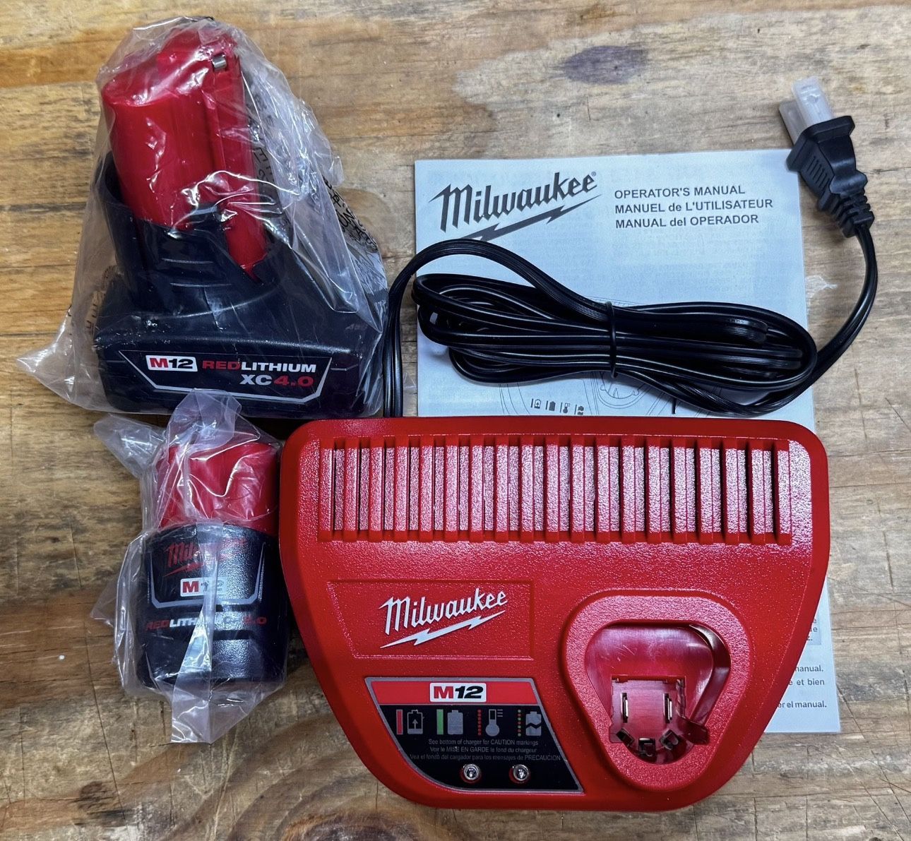 Milwaukee M12 Charger And Batteries 2.0 & 4.0