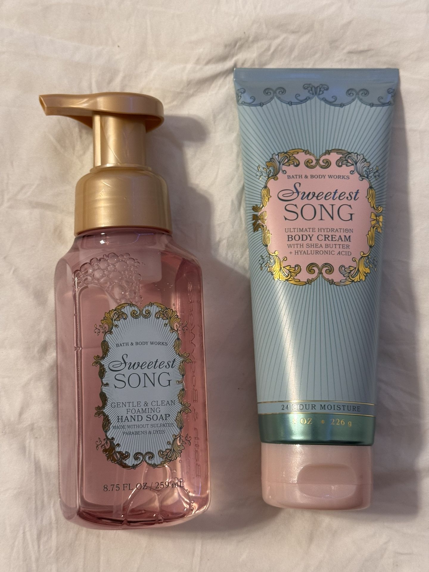 NEW Bath and Body Works Sweetest Song Foaming Hand Soap and Body Cream💕Full Size