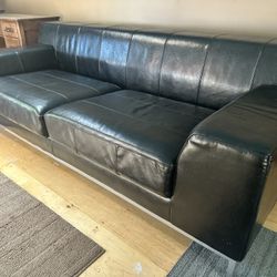 Free Couch Black leather 