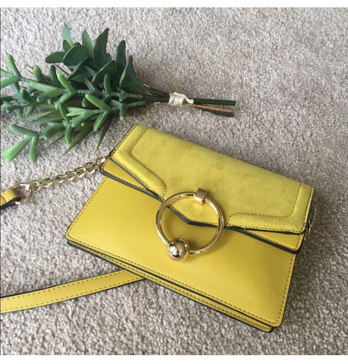 NWOT Topshop yellow crossbody