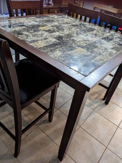 Dining Table and 4 Chairs (Counter Height)