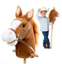 HollyHOME Stick Horse Plush Handcrafted