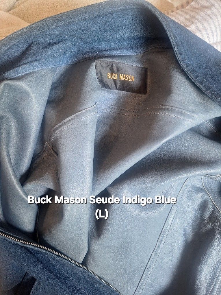Buck Mason Suede Blue Jacket (L) Price Reduced $25