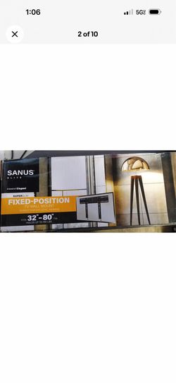 Sanus BLL2-B1 Super Slim Fixed Position Black TV Wall Mount (32 inch-80 inch)