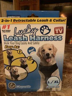 . L/XL Lucky Leash Harness / 2-in-1