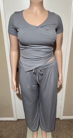 Womens 2 Piece Grey Set Size Large