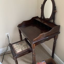 Antique Makeup Vanity 