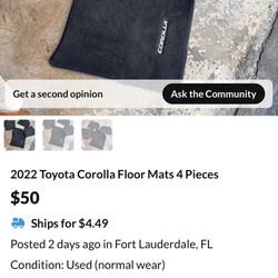2019 Toyota Corolla Floor Mat 