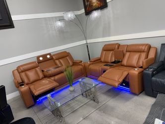 Power Recliner Sofa Set With Bluetooth and Speakers 🔊
