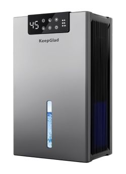 Keepglad Dehumidifier 98Oz 1000sqft Auto Off Ultra Quiet Multi Drainage Gray