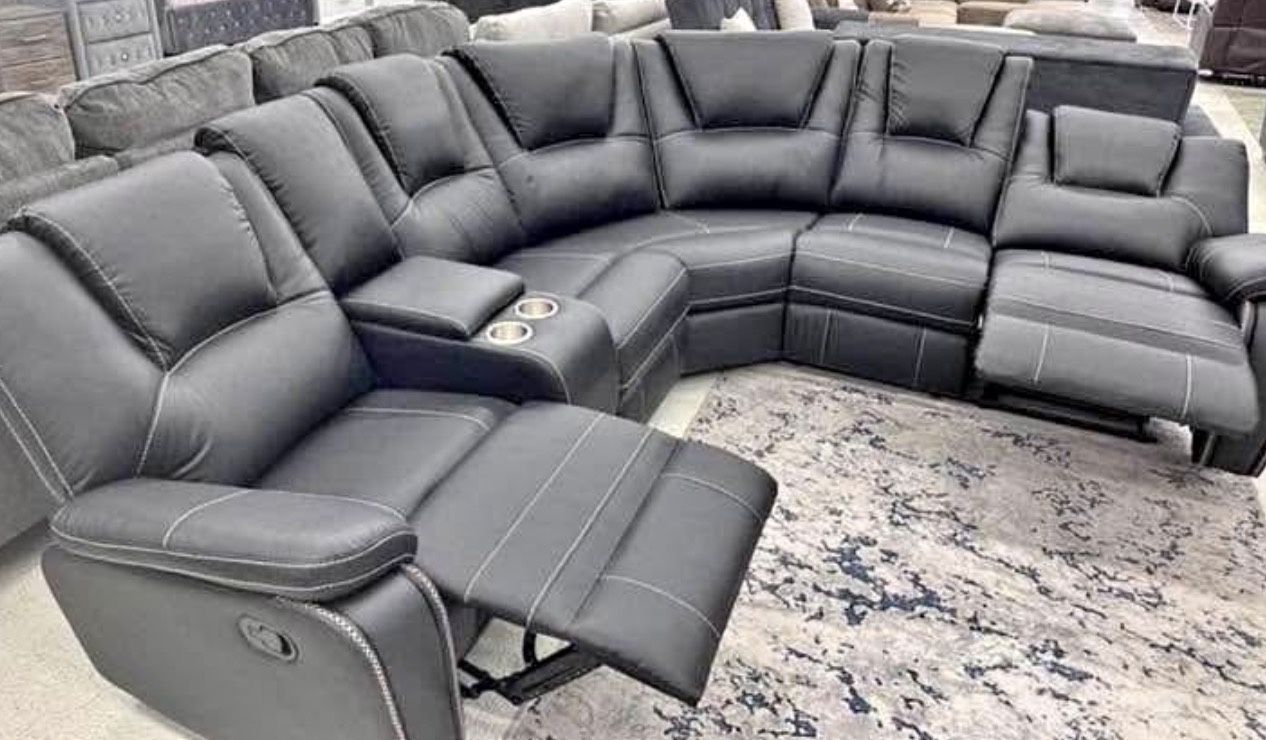 New Sectional In Box Recliner Sofa 