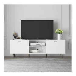 TV Stand Entertainment Center Media Console White