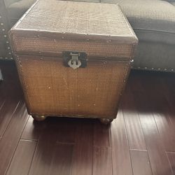 Wood Antique Storage Bin