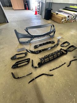 For Mercedes Benz C300 C450 C43 Front Bumper 2015-2020 Amg 63 Lci style
