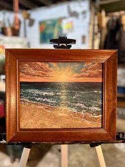 The Setting Sun Original Acrylic Painting