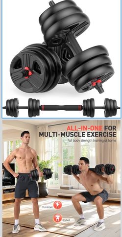 90 lb Adjustable Dumbbell Set (3-in-1)