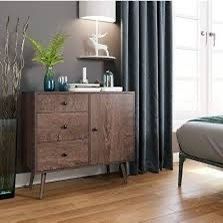 Storage Cabinet Mid-Century Modern Sideboard, Drawer Dresser,TV Stand Freestanding Cupboard for Home Office, Living Room Nightstand For Bedroom 