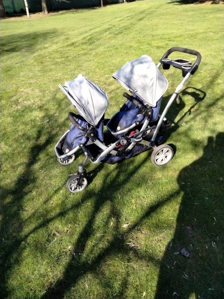 Double Seat Baby Stroller 