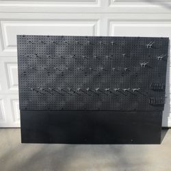 Nerf Gun Or Tool Peg Board Wall With Hooks 64x48