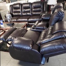 New/Ashley/Brown Reclining Living room set,sofa,loveseat,couches,/Ask For A Discount Code 