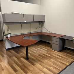Office Desk, Chairs And File Cabinet 