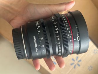 Meike 50mm T2.1 S35 Manual Focus Wide Angle Prime Cinema Lens for Canon EF Mount and Cine Camcorder EOS C100 Mark II, EOS C200, EOS 300 Mark II, EOS C