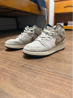 Jordan 1 Mid Elephant Swoosh - Size 7