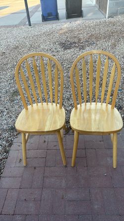Two wooden chairs