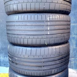 4 USED TIRES CONTINENTAL 295/35/23
