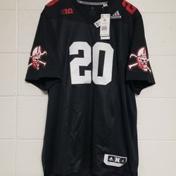 Adidas Nebraska Cornhuskers Skull Jersey Logo