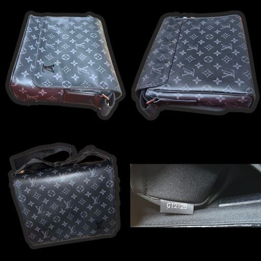 Louis Vuitton District Messenger Bag PM Black Canvas Monogram Eclipse. Used 3x's