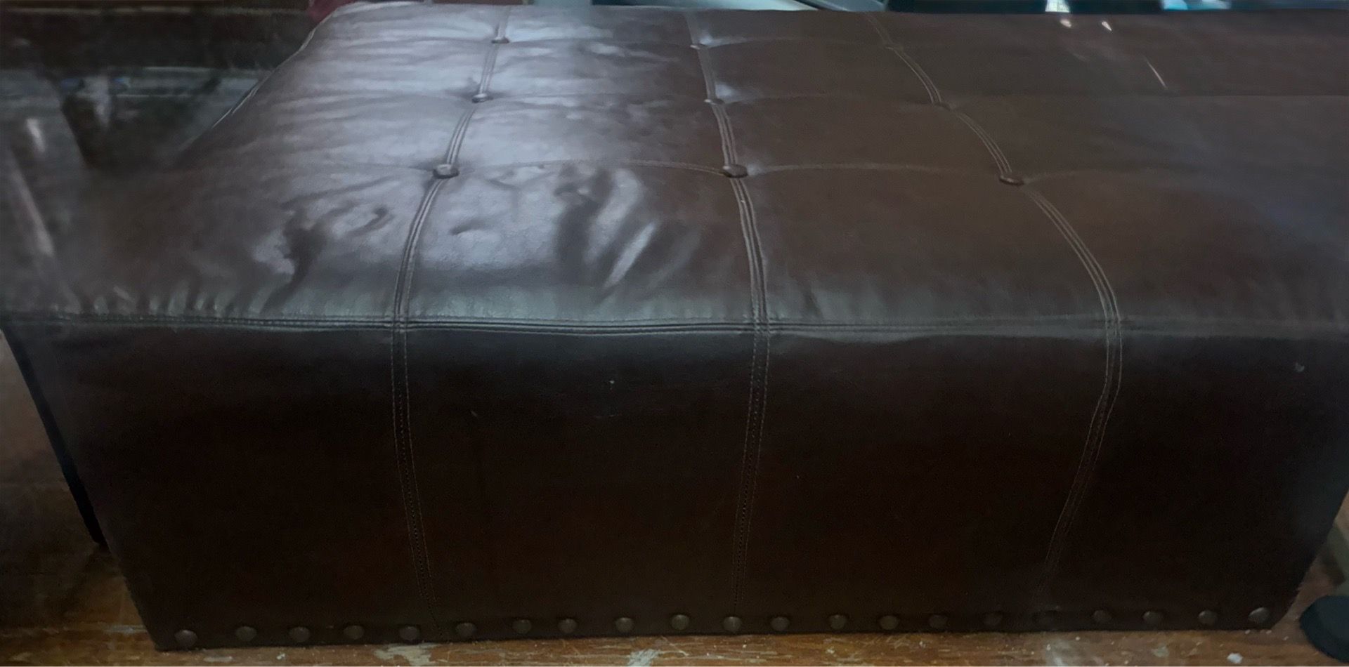 Leather Ottoman