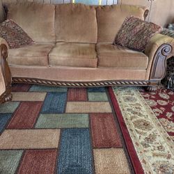 Sofas For Sale! Sturdy Wood! 2 Couches 