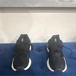 On Cloudnova Black White Mesh Low Top Athletic Sneakers for Men