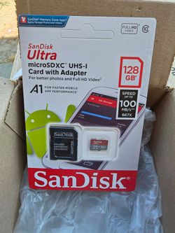 SanDisk Ultra 128GB microSDXC Card with Adapter