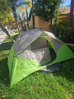 Green and Gray Dome Camping Tent