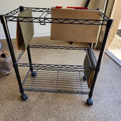 Metal Rolling File Cart
