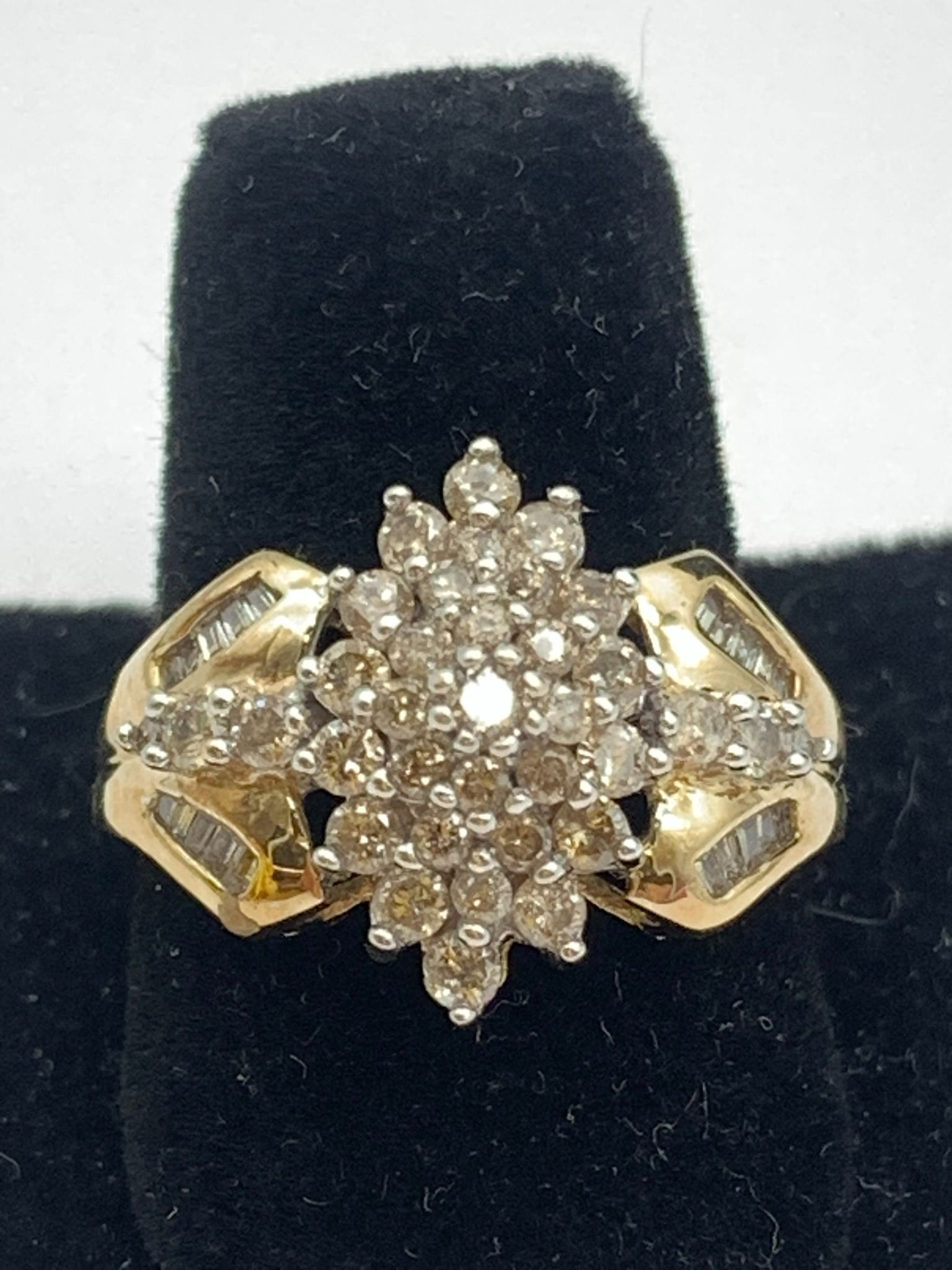 Diamond cluster ladies ring #16129