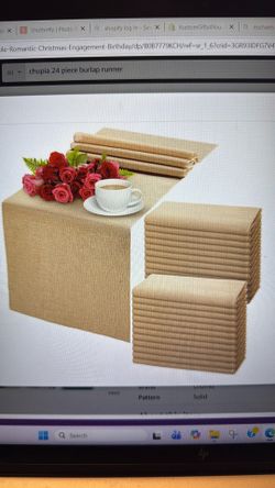 Burlap Table Runners ( 24 pieces ) 12”x43”