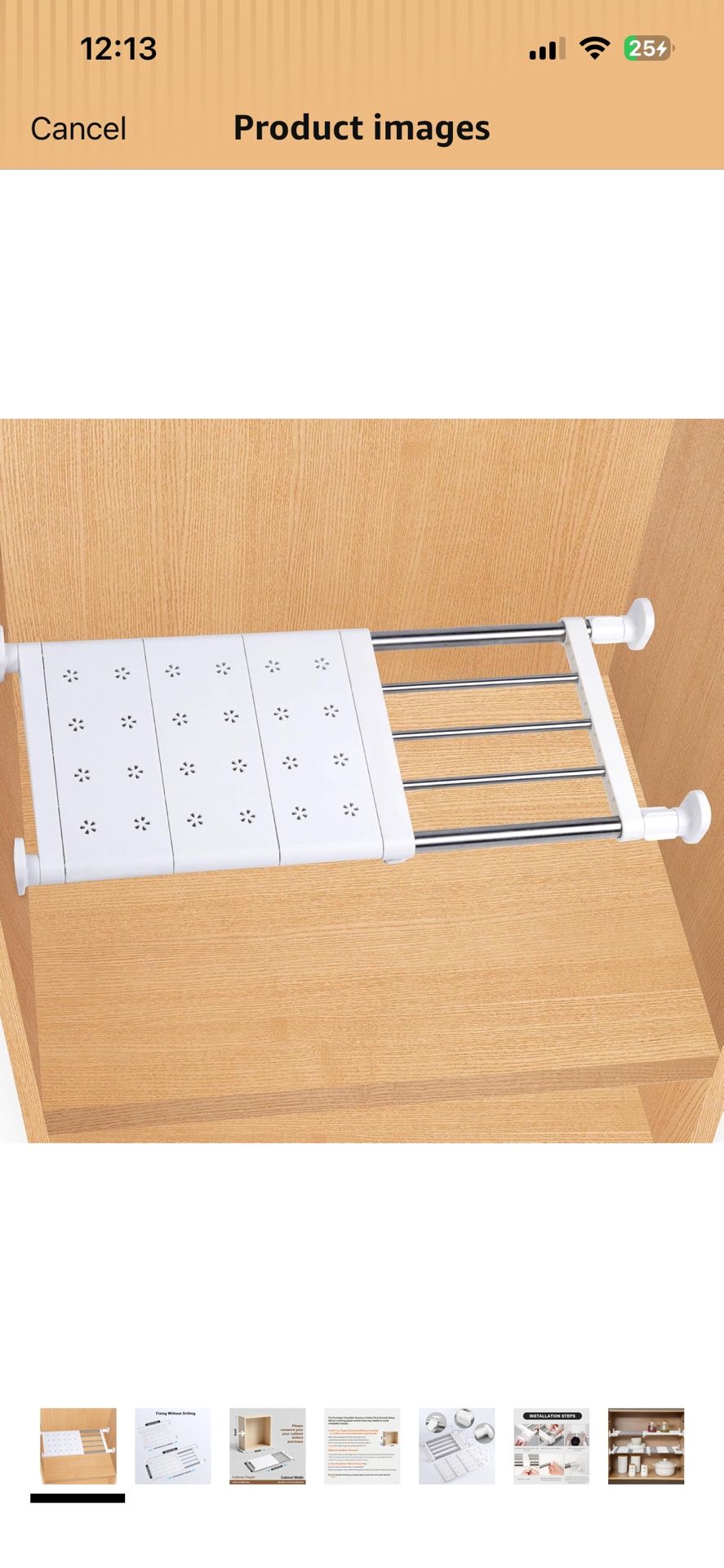 Metal Storage Rack Adjustable Organizer, Expandable Closet Tension Shelf, Organizer Shelf for Lockers