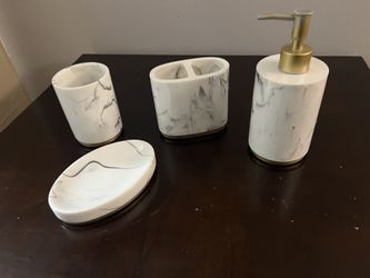 Marble Pattern Bathroom Set