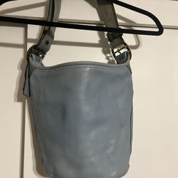 Coach Vintage Bag Blue Bucket Tattersall 
