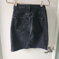 Black Denim Skirt