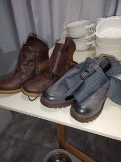 Two Pairs Of Boots Size 5 1/2 to 6,  New