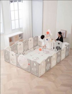 My Little One
NIB 🚀 XL Space-Themed Baby Playpen - 20 Panels Total + Floor Mat & Hoop
