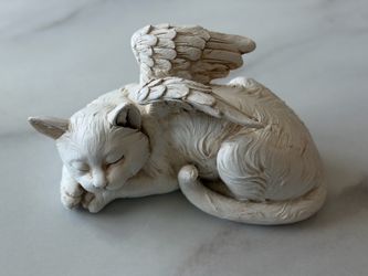 Sleeping Angel Cat Memorial Figurine
