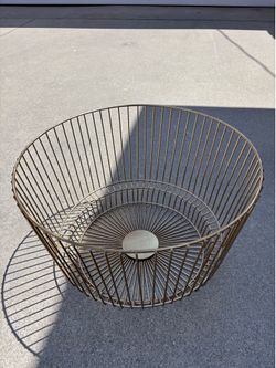 Round Gold Wire Basket