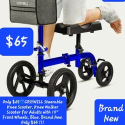 $65🌐Knee Walker Scooter for Adults with 10" Front Wheels, Blue. Brand New. Only $65 !!!

