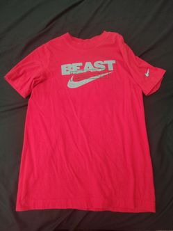 Red NIKE "BEAST" Shirt - Boys MEDIUM